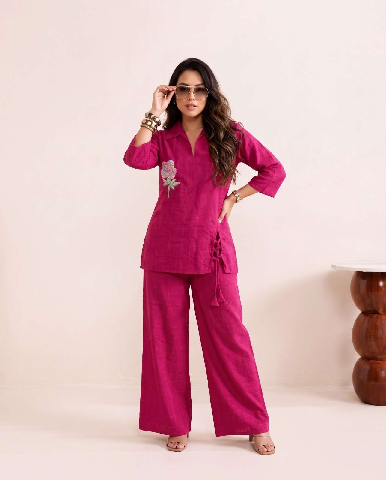 K 1232 BOUTIQUE VISCOSE FABRIC CORD SET BACK SIDE NORD TREND BUY GIRL